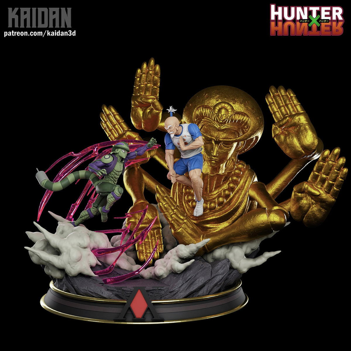 Netero and Meruem (Hunter x Hunter) resin figure by Kaidan 3D — studio render 2