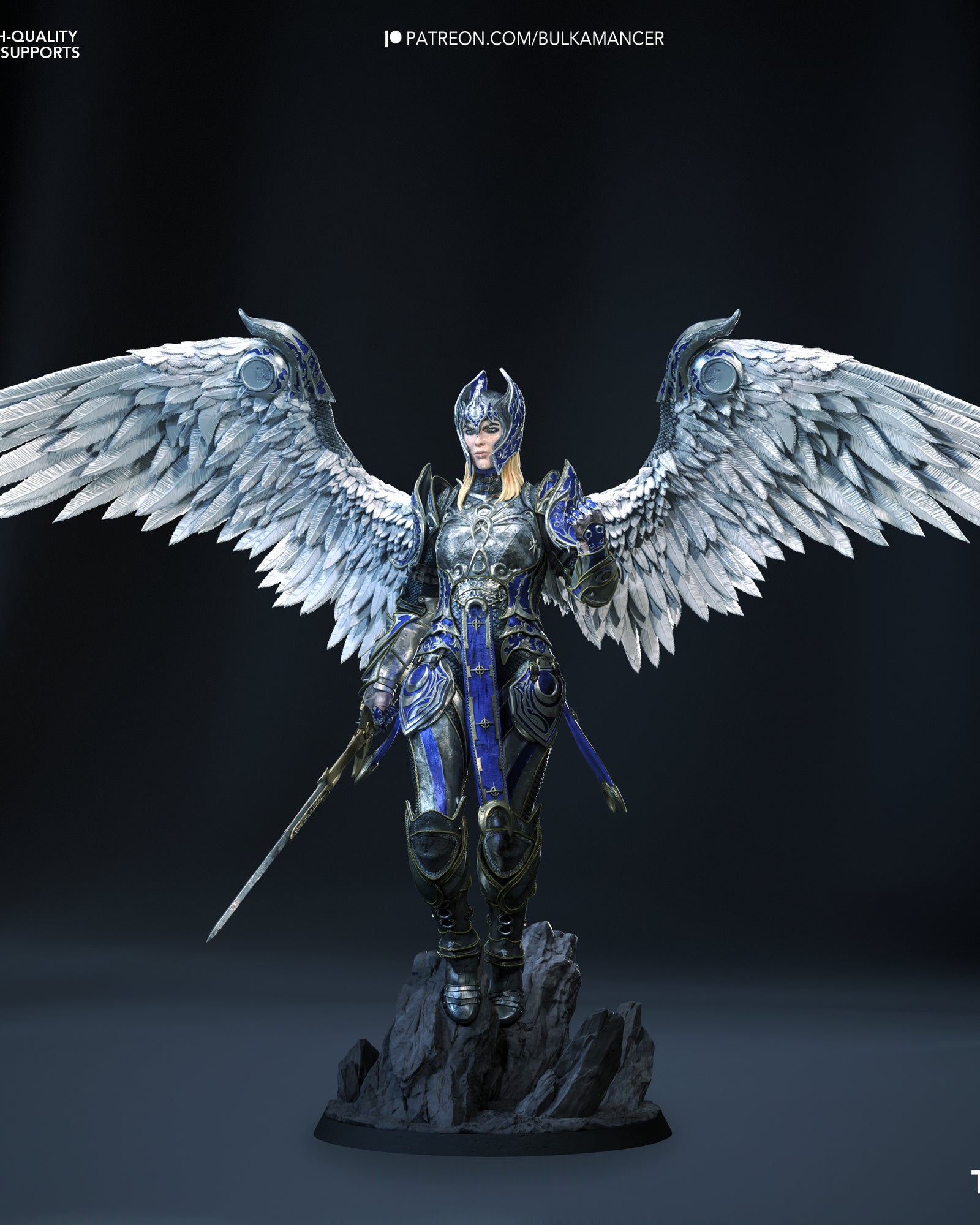 Dame Aylin (Baldur's Gate) resin figure by Bulkamancer — studio render 3