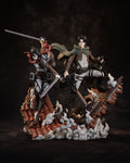 Mikasa Ackerman and Levi Ackerman Attack on Titan Diorama resin figure by CA 3D Studios — studio preview 1