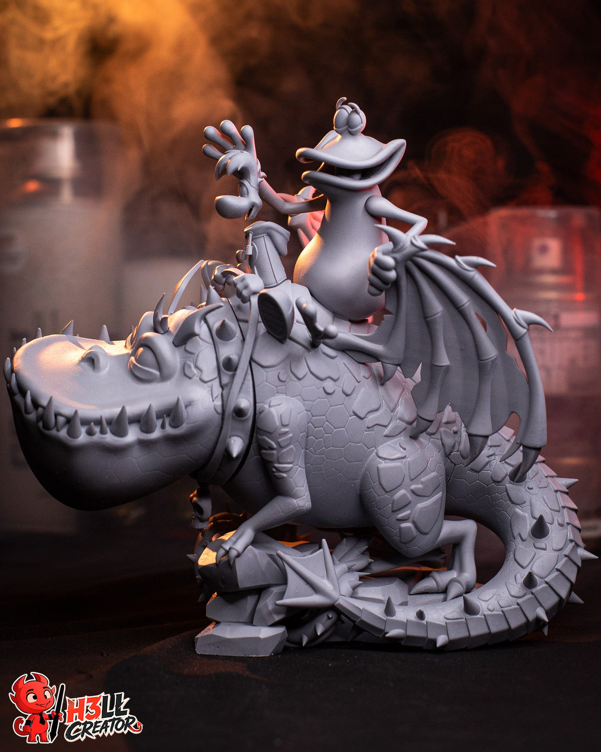 Rayman and Globox (Rayman) resin figure by h3LLcreator — studio render 11