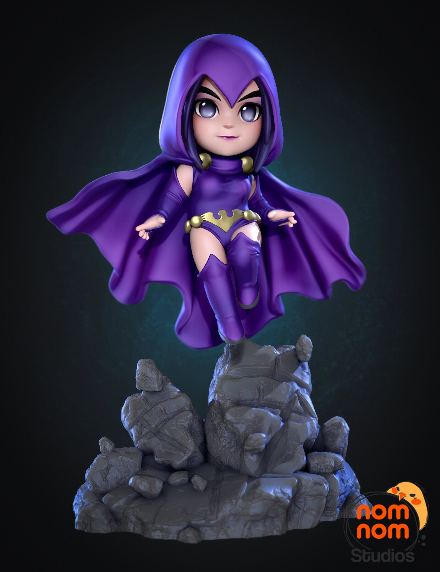 Raven DC resin figure by NomNom Figures — studio preview 1