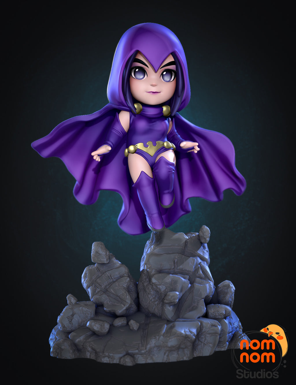 Raven DC resin figure by NomNom Figures — studio preview 1
