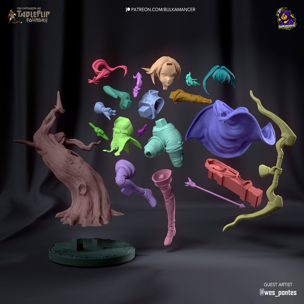 High-Elf Archer (Goblin Slayer) resin figure by Bulkamancer — studio render 7
