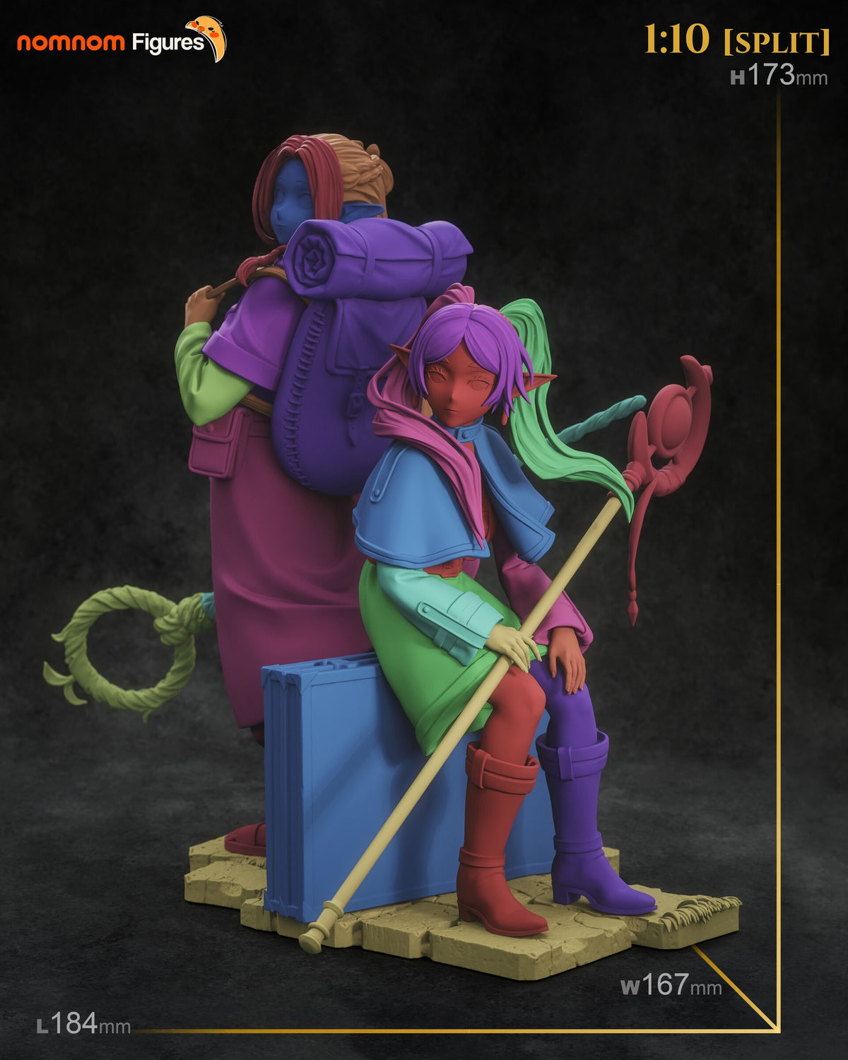 Frieren and Marcille — studio render 10