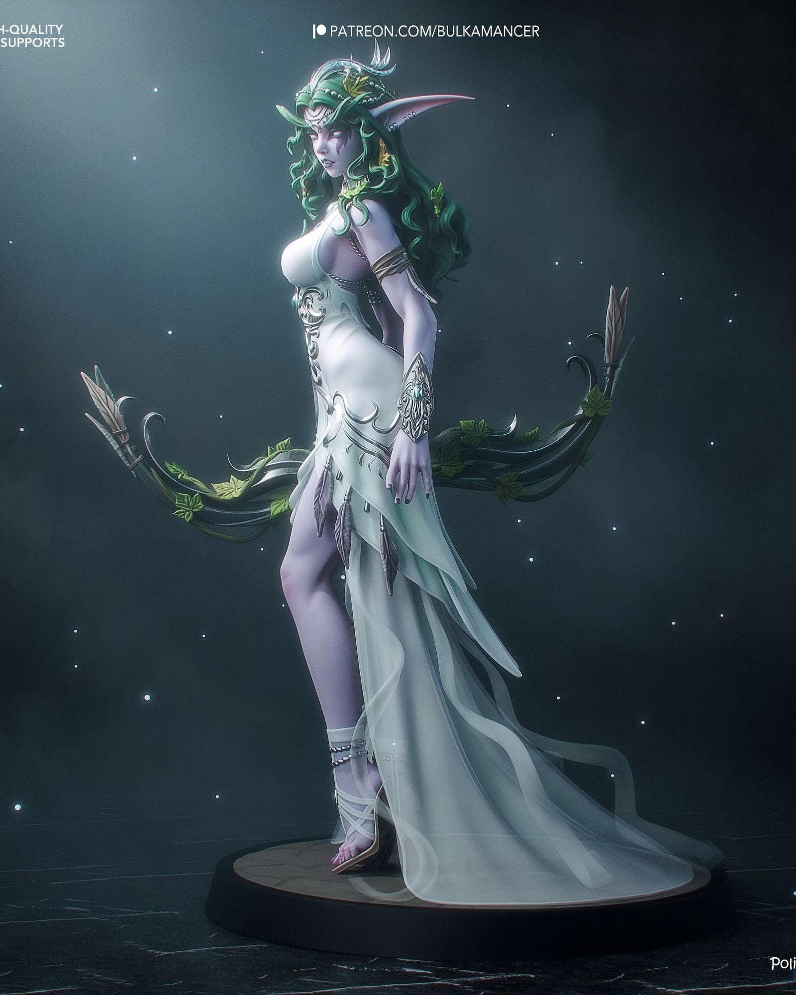 Tyrande Whisperwind (World of Warcraft) resin figure by Bulkamancer — studio render 5