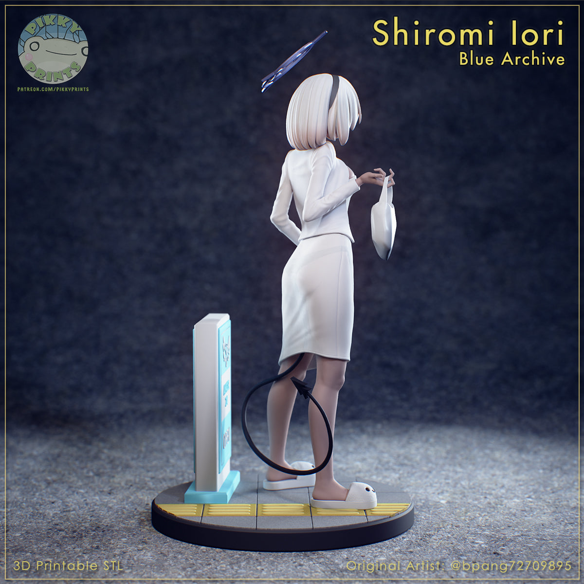 Shiromi Iori (Blue Archive) resin figure by PikkyPrints — studio render 5