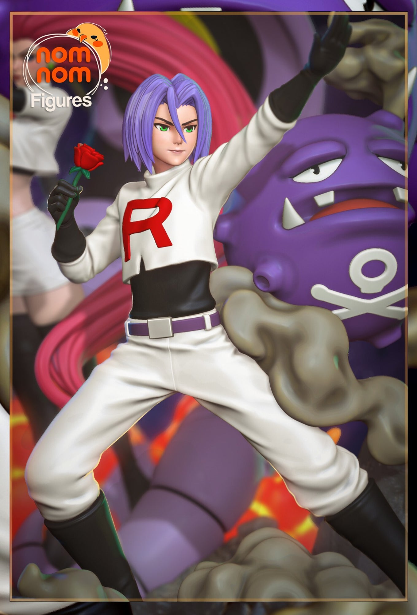 James Pokemon resin figure by NomNom Figures — studio preview 1