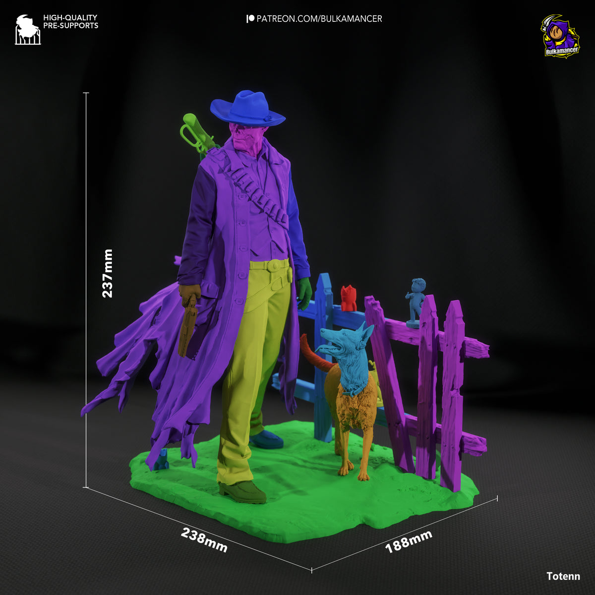 The Ghoul (Fallout) resin figure by Bulkamancer — studio render 7