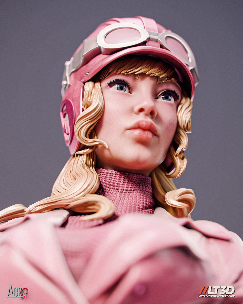 Penelope Pitstop (Wacky Races) resin figure by Abe3D — studio render 15
