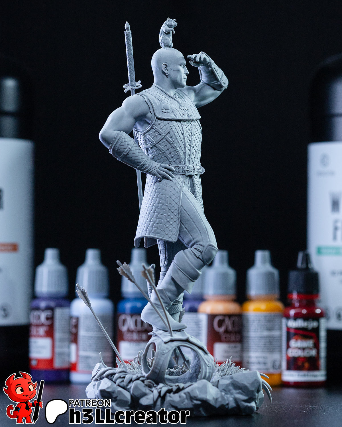 Minsc and Boo (Baldur's Gate) resin figure by h3LLcreator — studio render 5