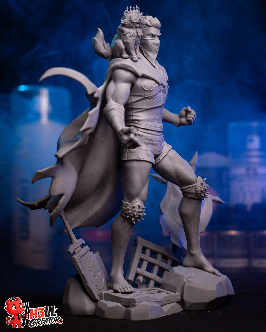 Carl and Princess Donut (Dungeon Crawler Carl) resin figure by h3LLcreator — studio render 11