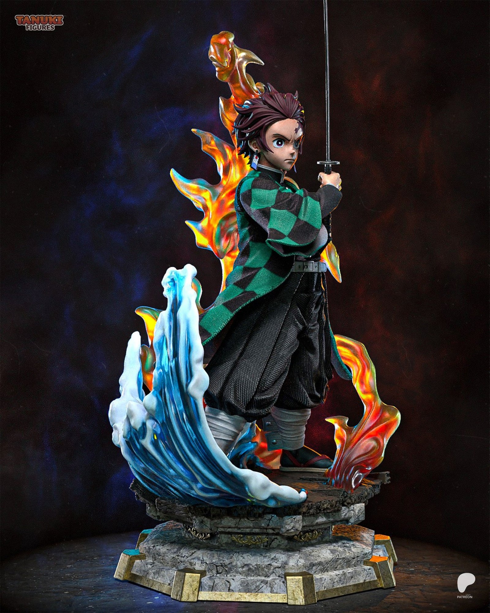 Tanjiro Kamado (Demon Slayer) resin figure by Tanuki Figures — studio render 3