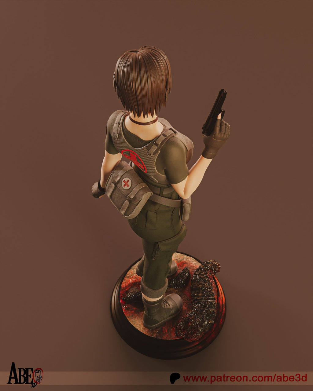 Rebecca Chambers (Resident Evil) resin figure by Abe3D — studio render 10