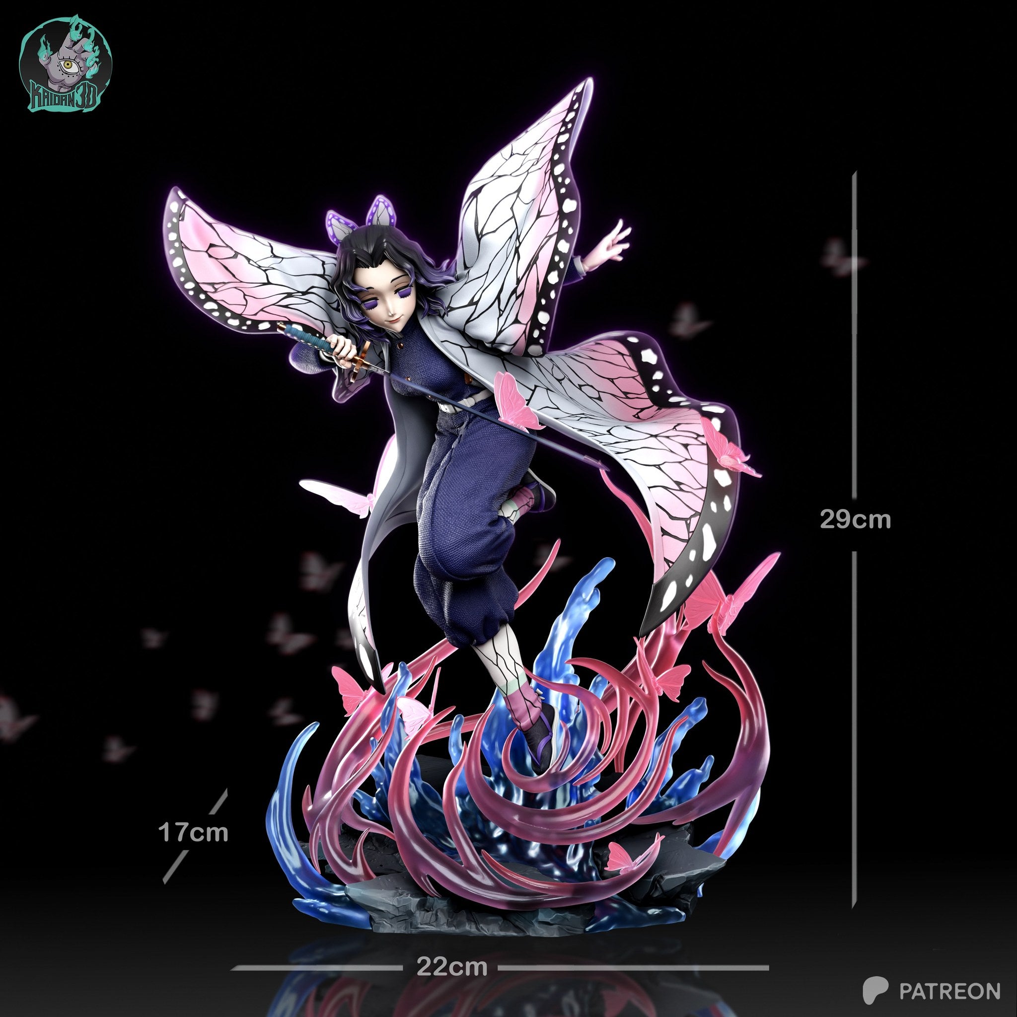 Shinobu Kocho (Demon Slayer) resin figure by Kaidan 3D — studio render 7