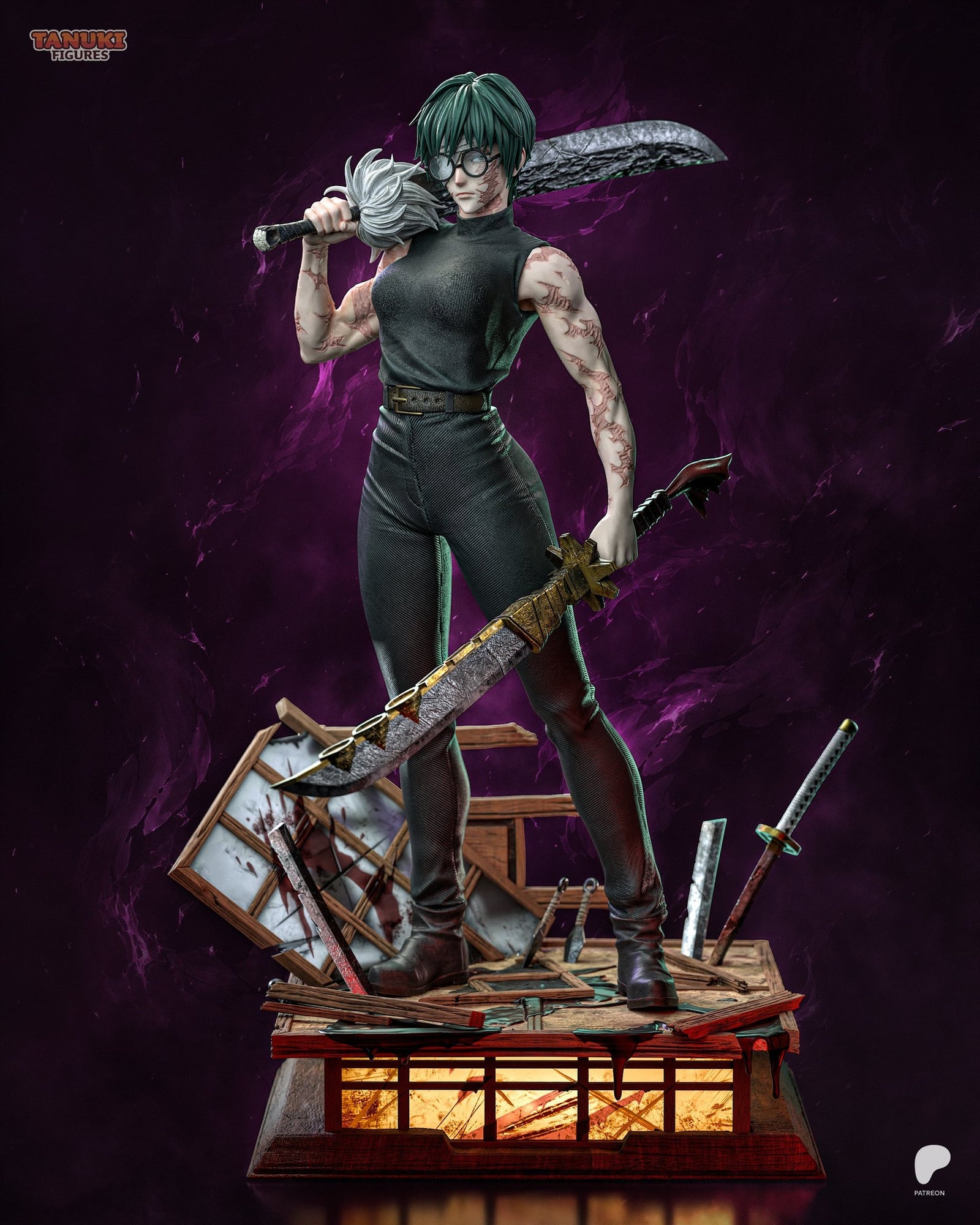 Maki Zenin (Jujutsu Kaisen) resin figure by Tanuki Figures — studio render 2