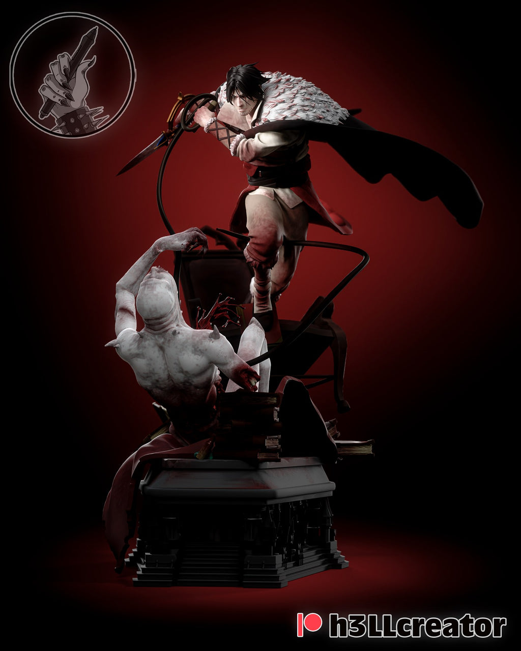 Trevor Belmont (Castlevania) resin figure by h3LLcreator — studio render 4