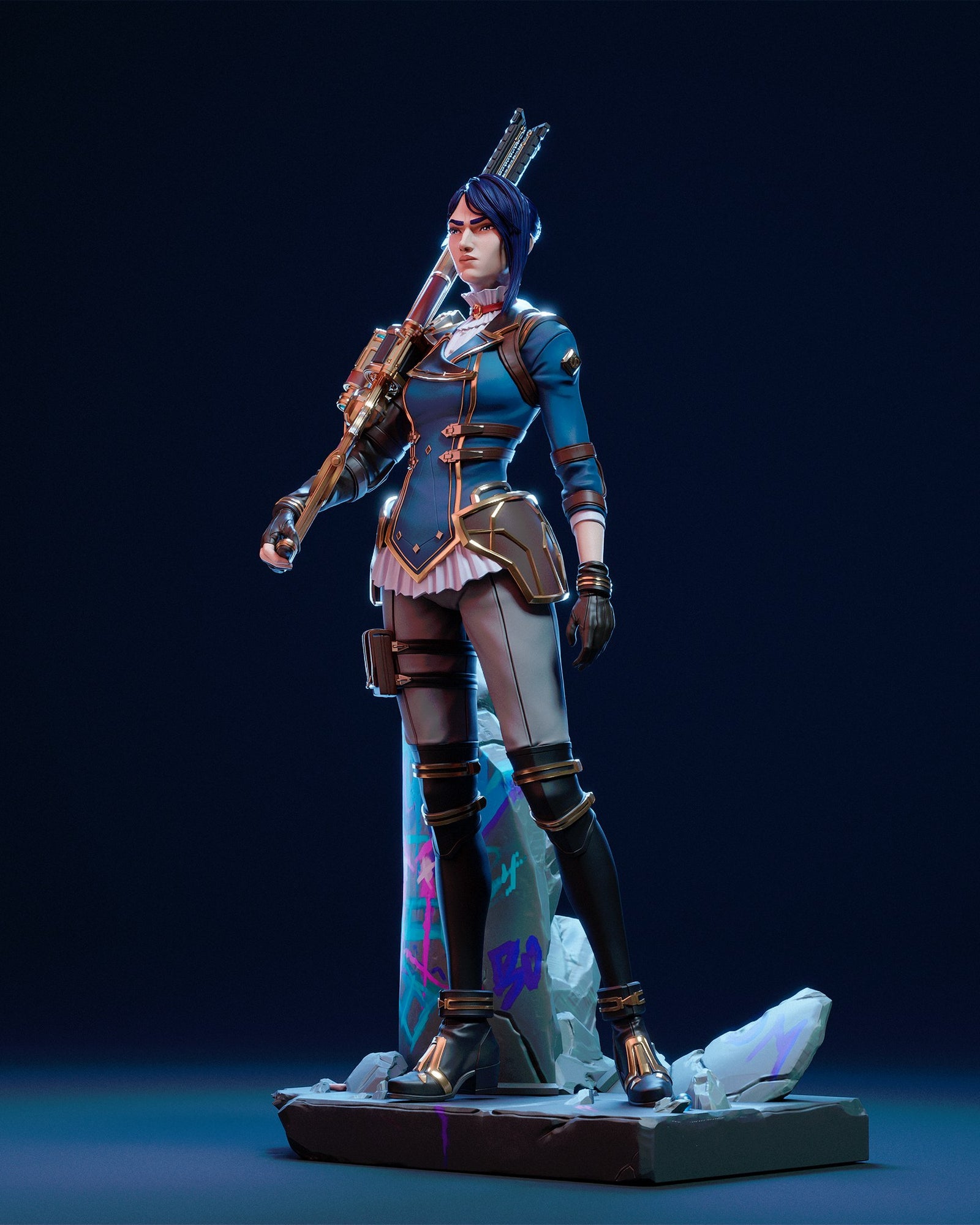 Caitlyn League of Legends resin figure by CA 3D Studios — studio preview 4