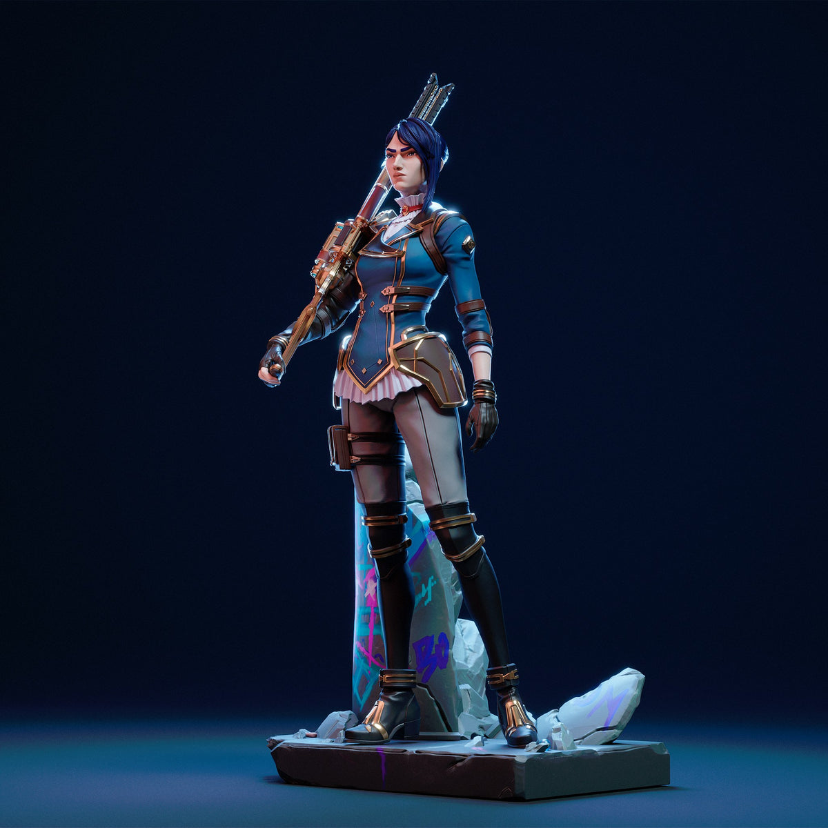 Caitlyn League of Legends resin figure by CA 3D Studios — studio preview 4
