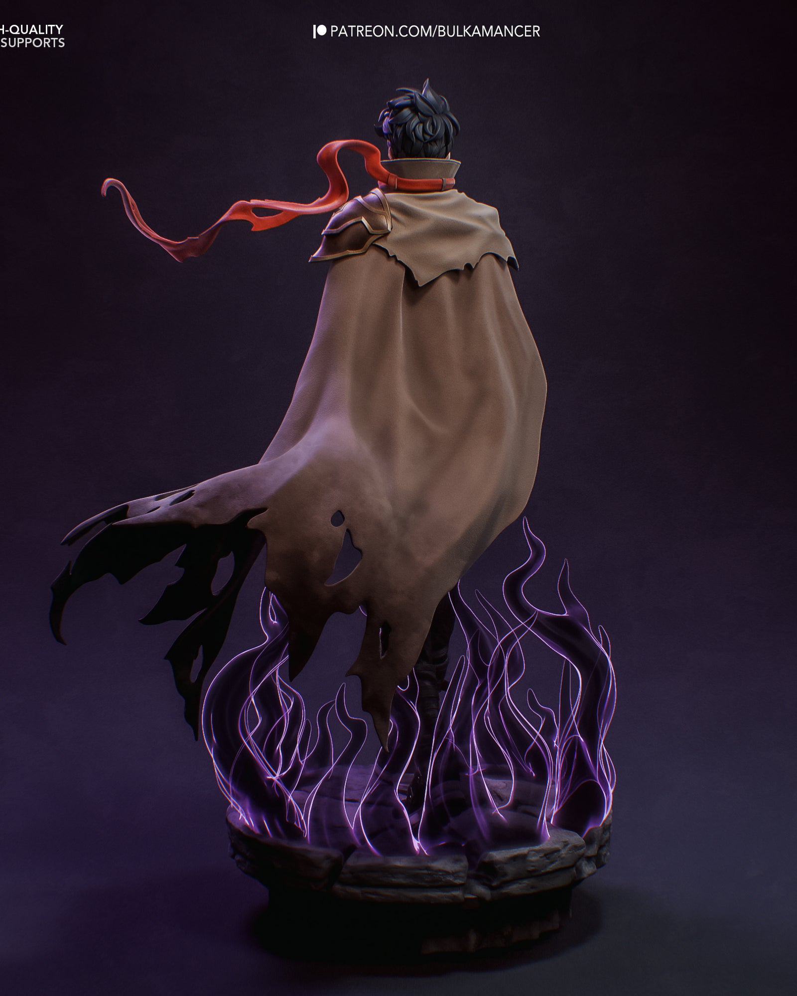 Sung Jin-Woo (Solo Leveling) resin figure by Bulkamancer — studio render 5