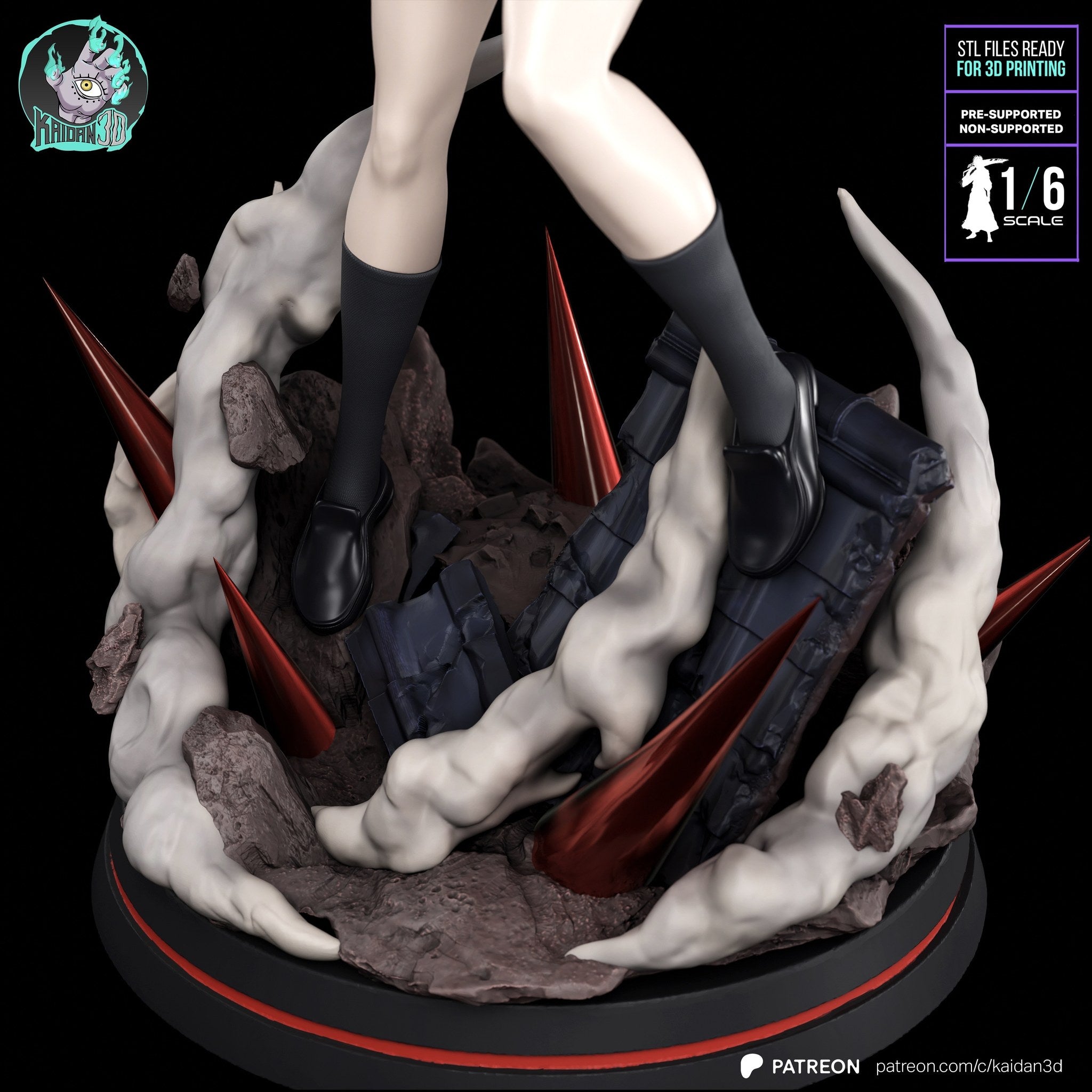 Touka Kirishima (Tokyo Ghoul) resin figure by Kaidan 3D — studio render 5
