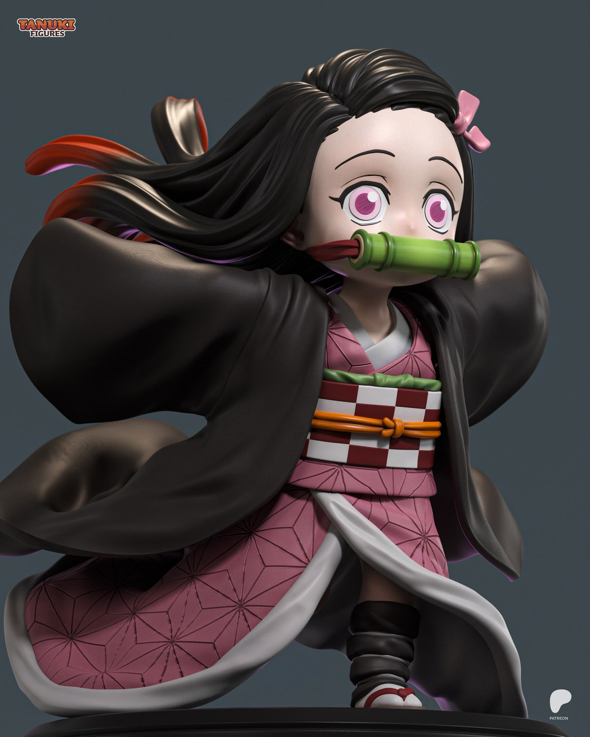 Nezuko Kamado (Demon Slayer) resin figure by Tanuki Figures — studio render 6