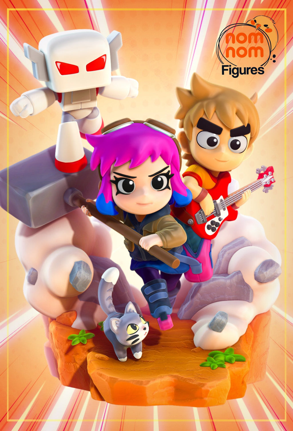 Ramona Flowers Scott Pilgrim Takes Off Chibi resin figure by NomNom Figures — studio preview 1