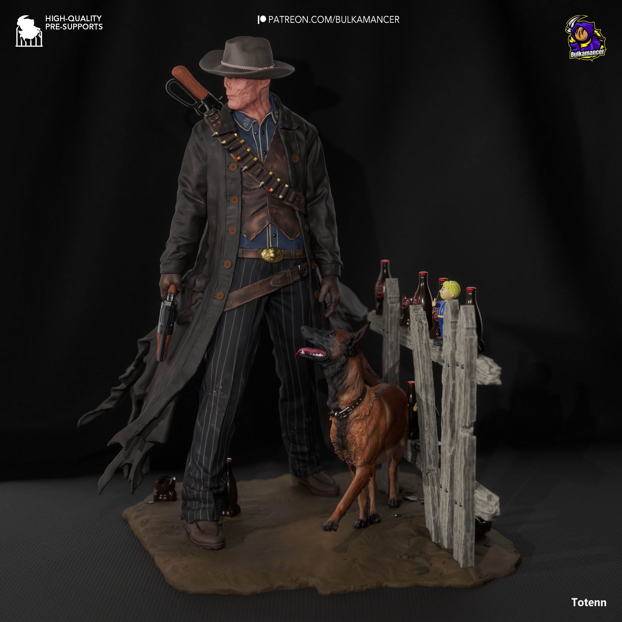 The Ghoul (Fallout) resin figure by Bulkamancer — studio render 4