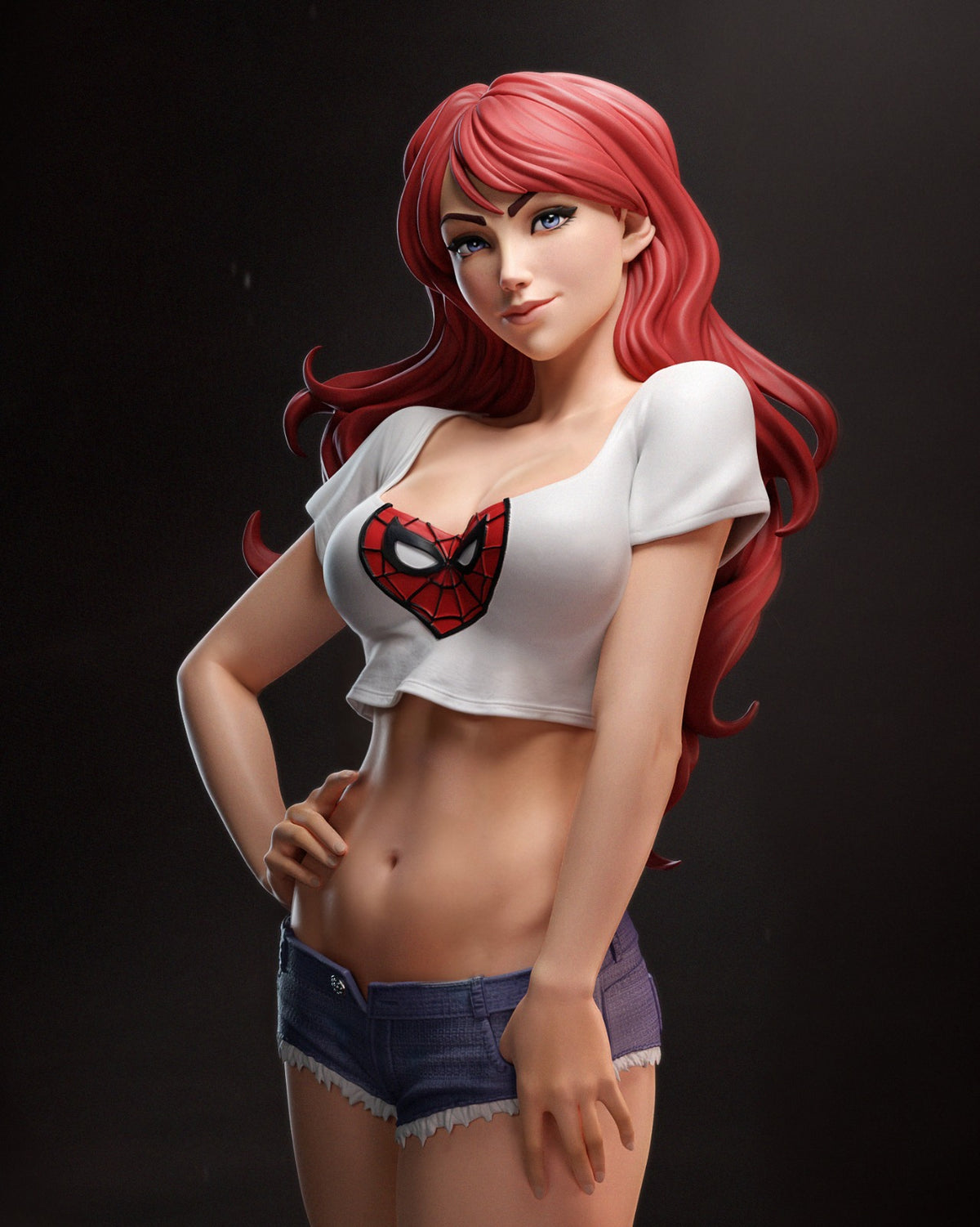 Mary Jane Watson Marvel resin figure by CA 3D Studios — studio preview 1