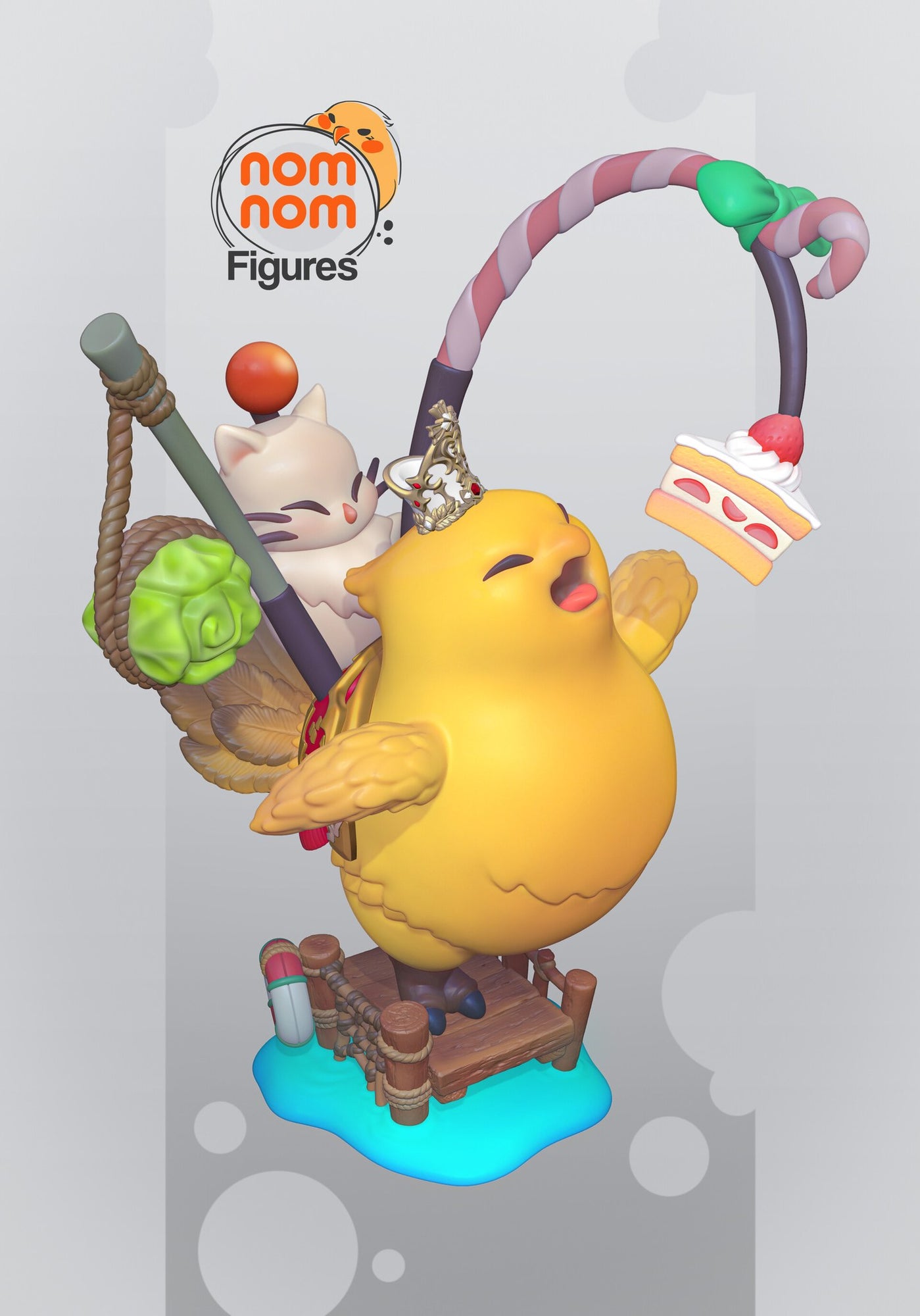 Chocobo Final Fantasy Chibi resin figure by NomNom Figures — studio preview 1
