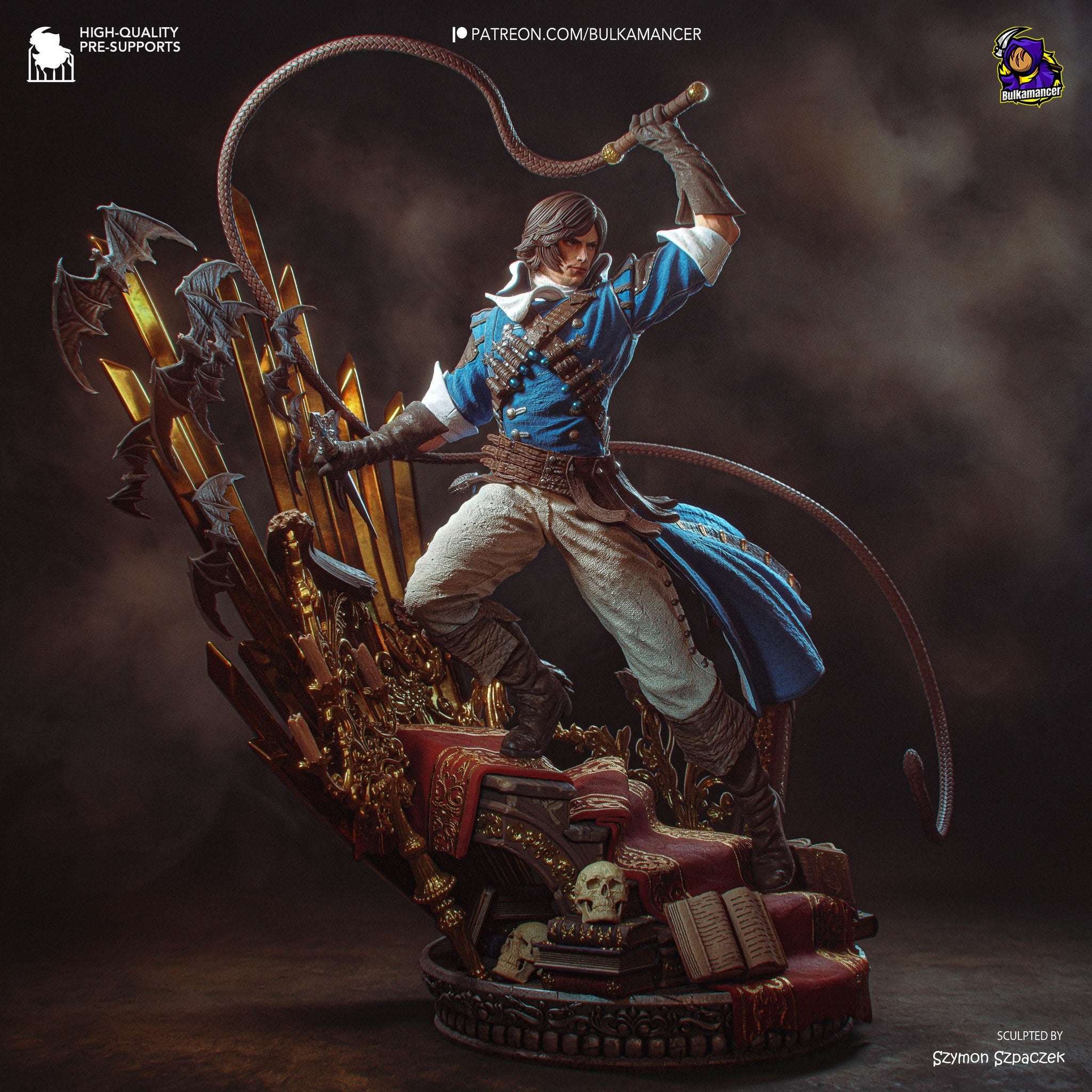 Richter Belmont (Castlevania) resin figure by Bulkamancer — studio render 3