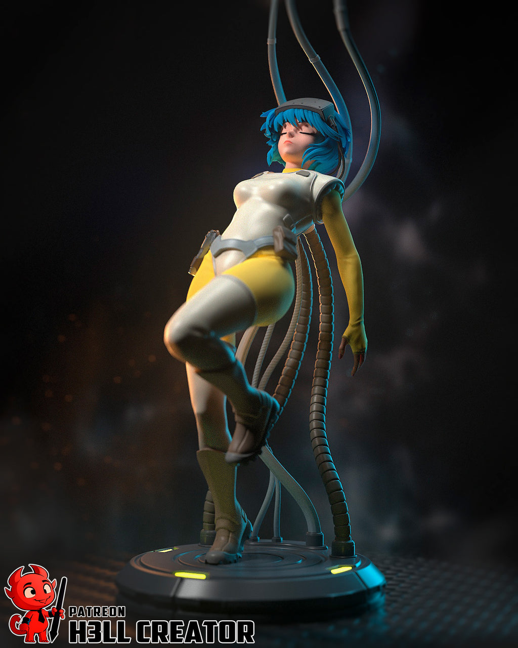Motoko Kusanagi (Ghost in the Shell) resin figure by h3LLcreator — studio render 4
