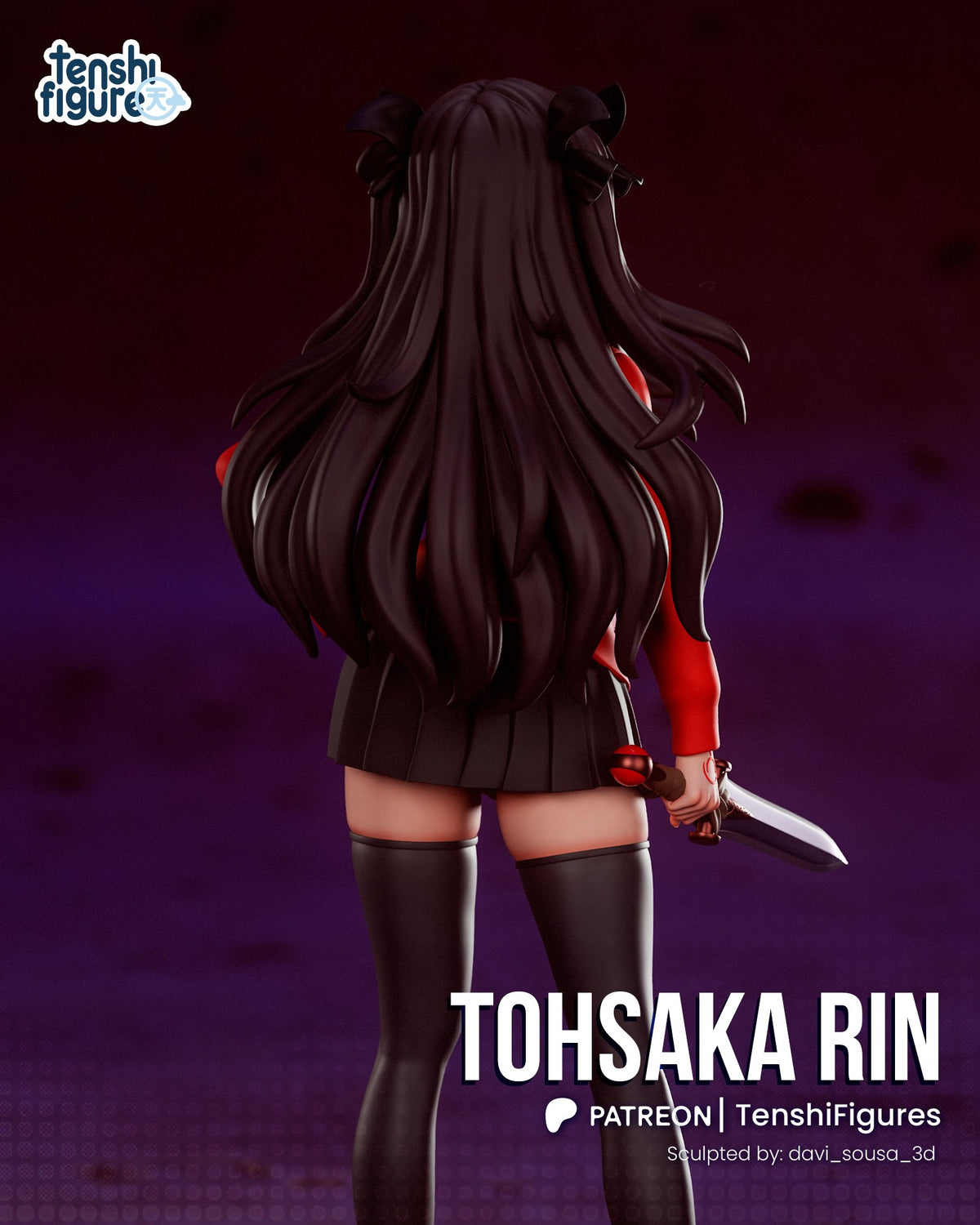 Rin Tohsaka (Fate) resin figure by Tenshi Figures — studio render 7