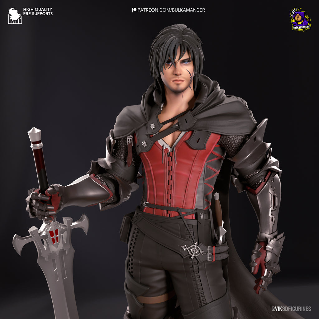 Clive Rosfield (Final Fantasy) resin figure by Bulkamancer — studio render 1
