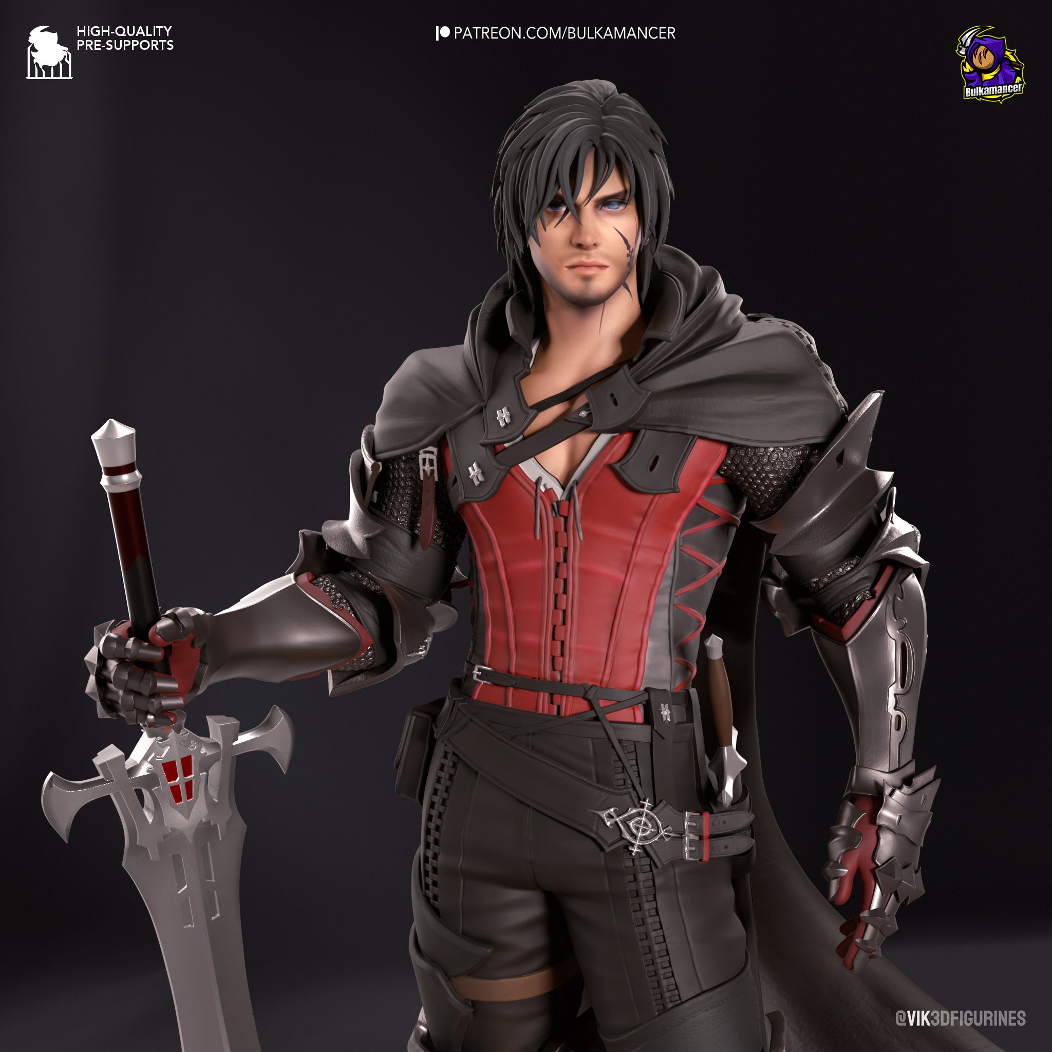 Clive Rosfield (Final Fantasy) resin figure by Bulkamancer — studio render 1