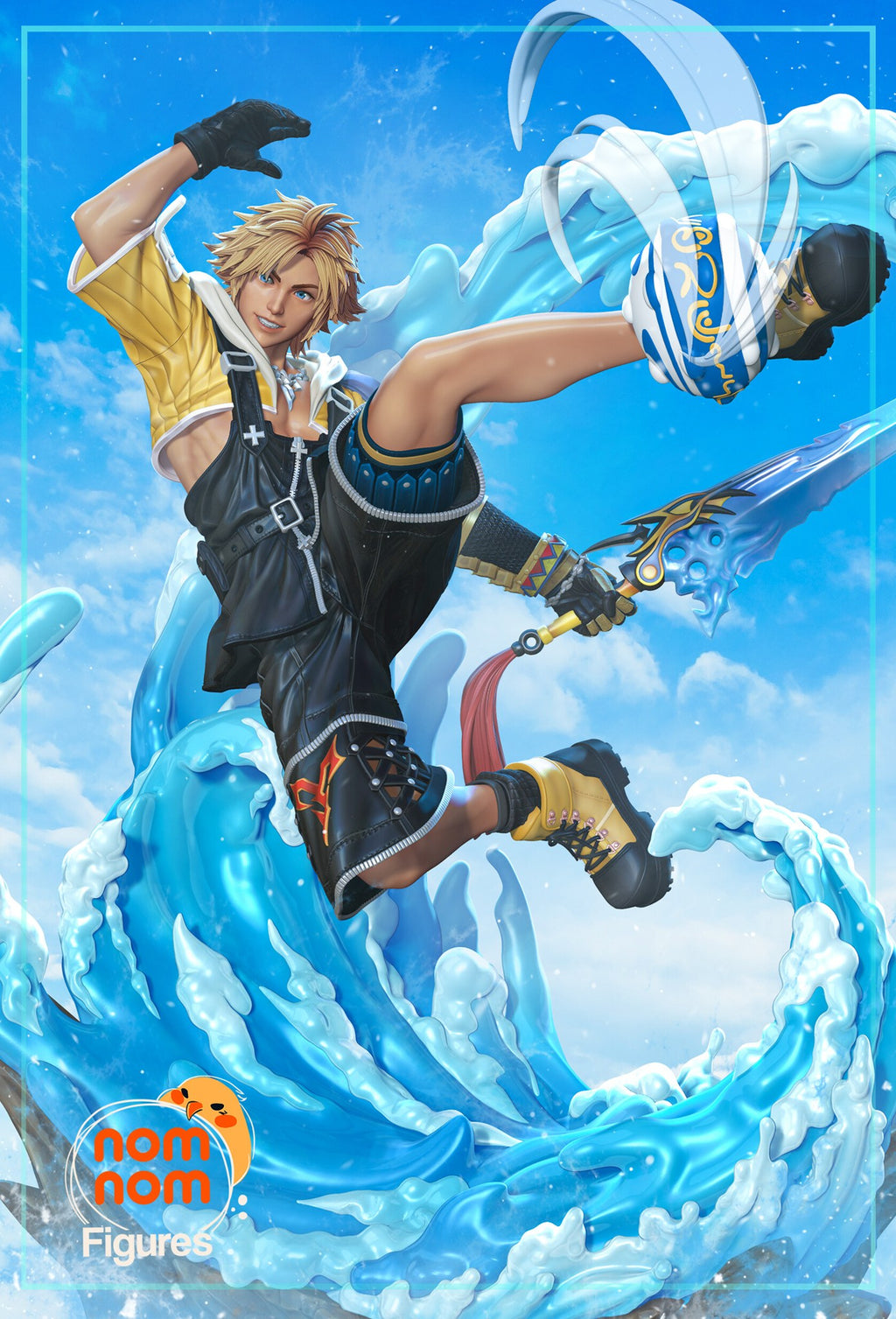 Tidus Final Fantasy resin figure by NomNom Figures — studio preview 1