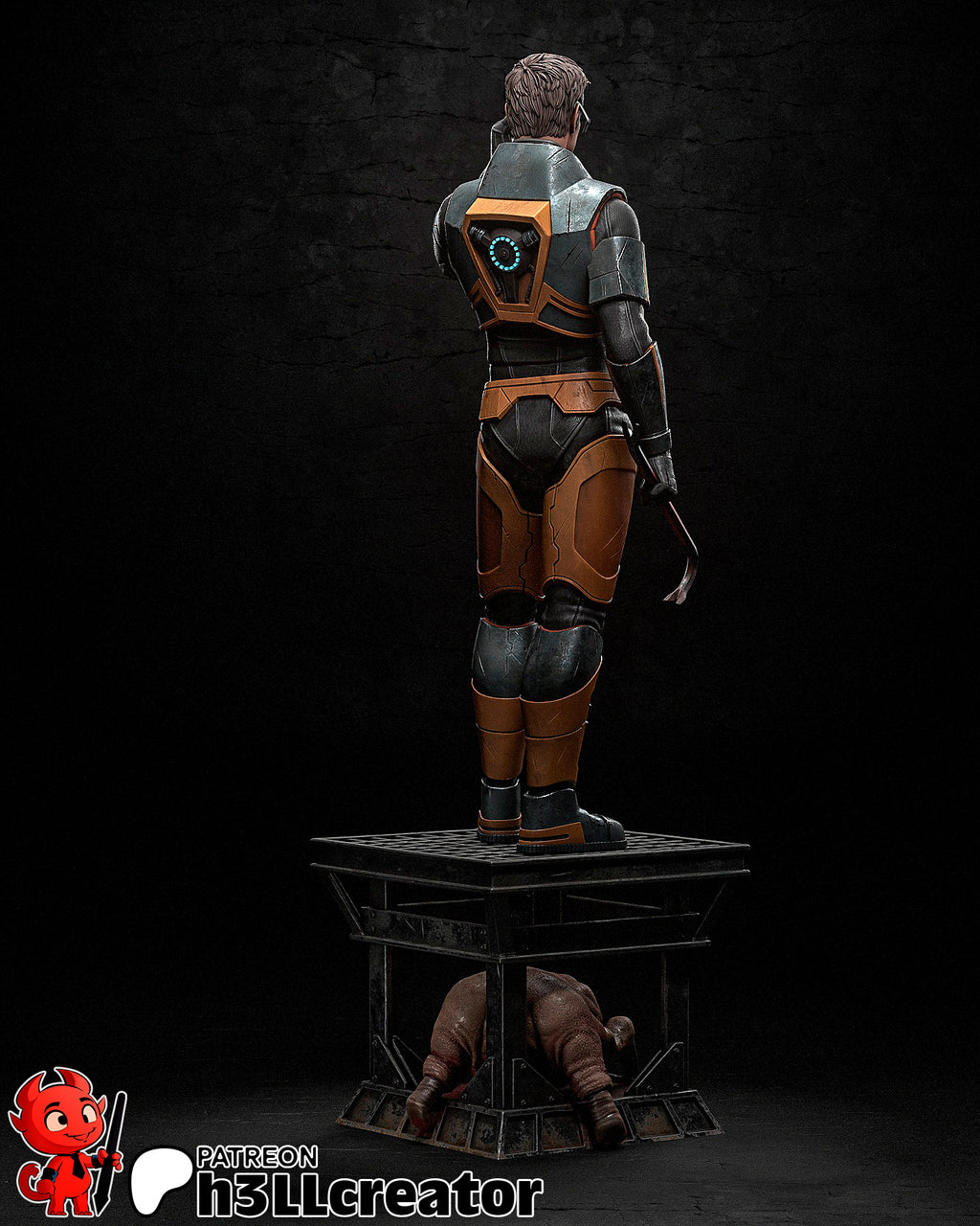Gordon Freeman (Half-Life) resin figure by h3LLcreator — studio render 4