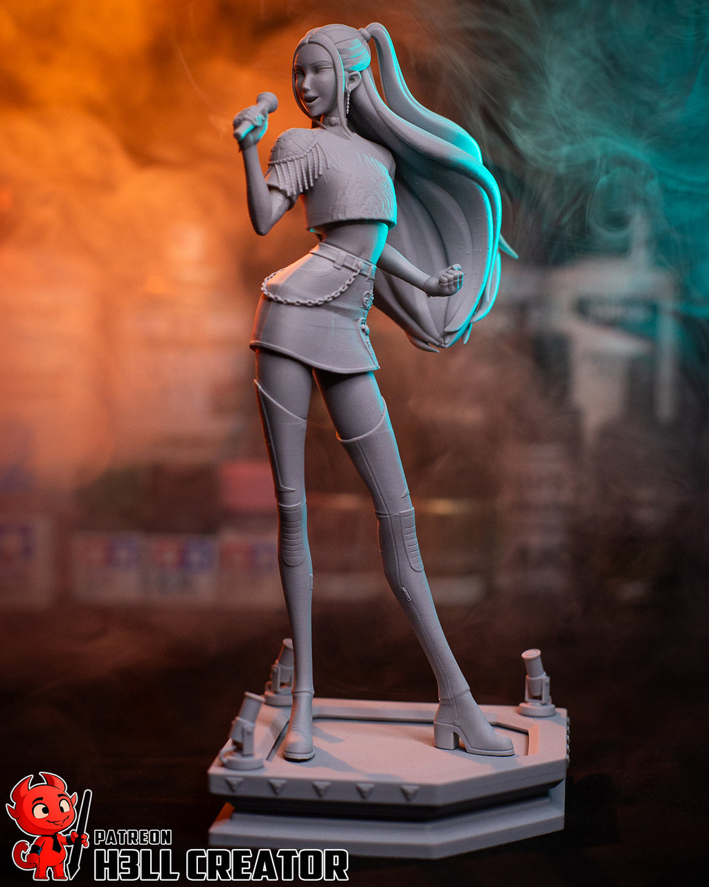 Rumi, Mira and Zoey (KPop Demon Hunters) resin figure by h3LLcreator — studio render 11