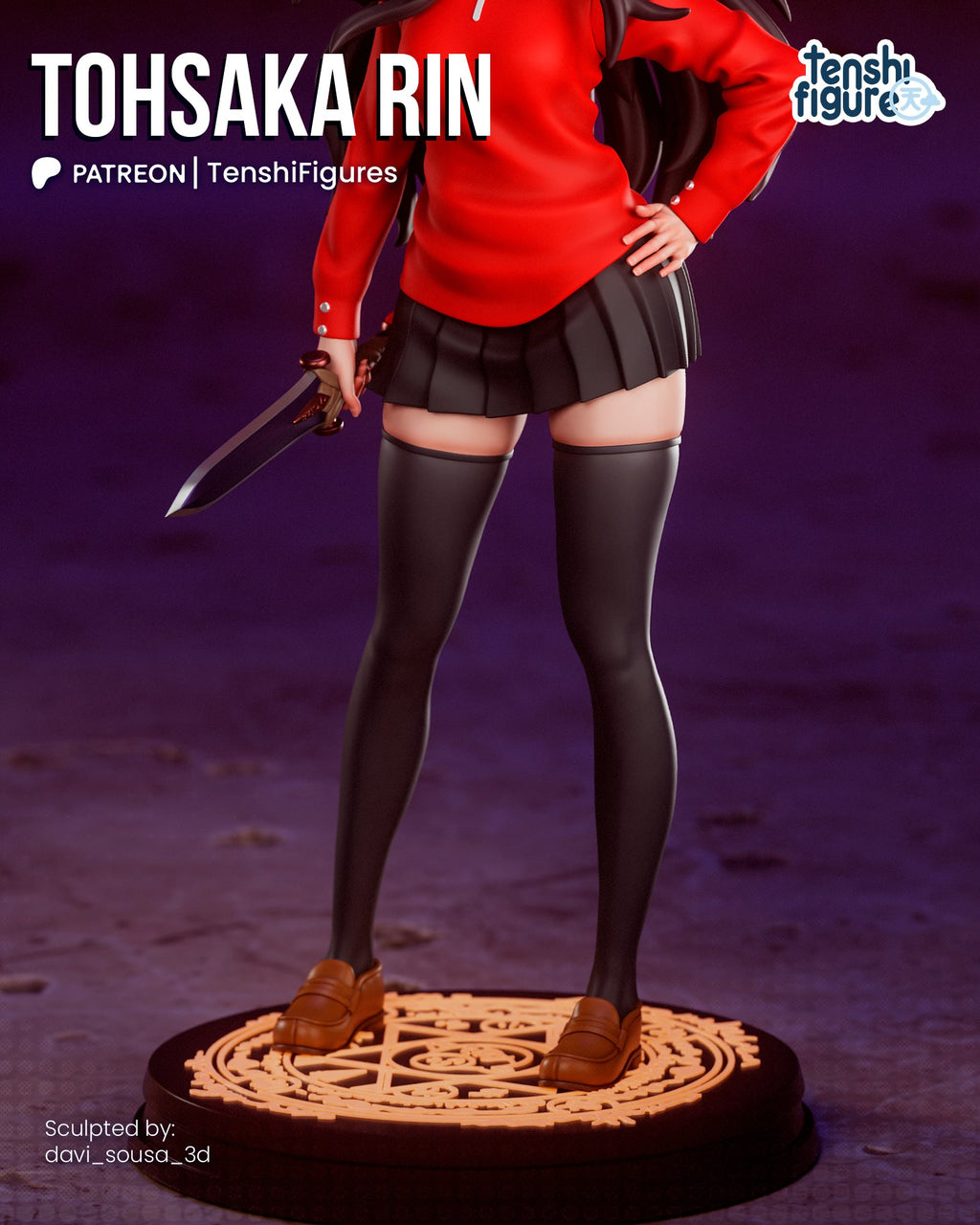 Rin Tohsaka (Fate) resin figure by Tenshi Figures — studio render 4