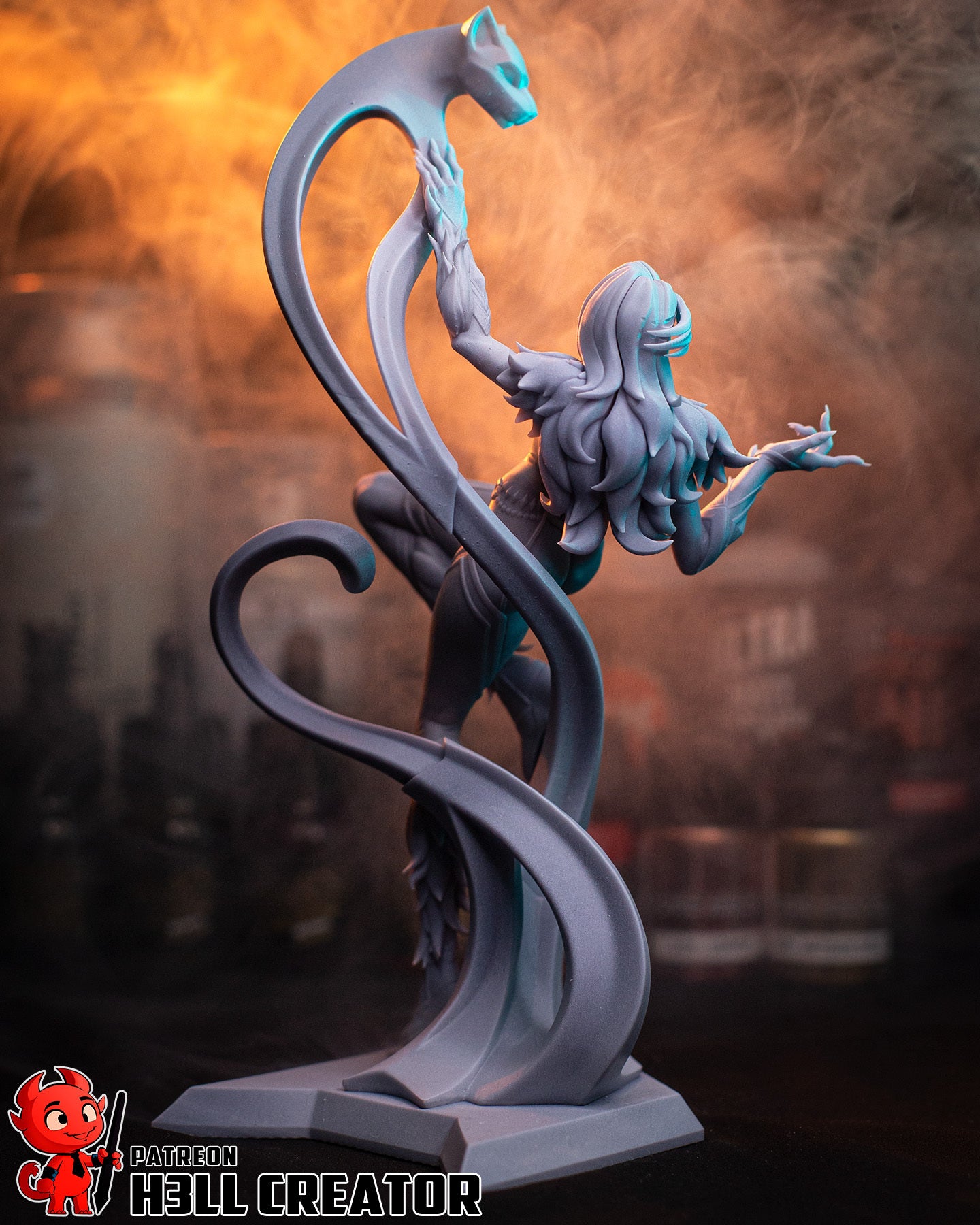 Black Cat (Marvel) resin figure by h3LLcreator — studio render 13