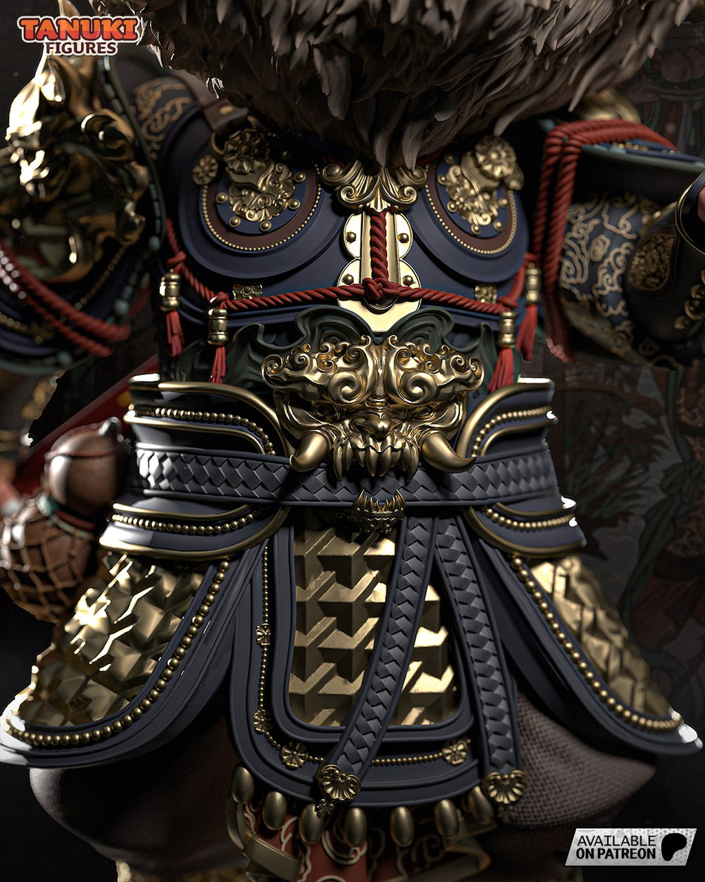 Sun Wukong (Black Myth Wukong) resin figure by Tanuki Figures — studio render 3