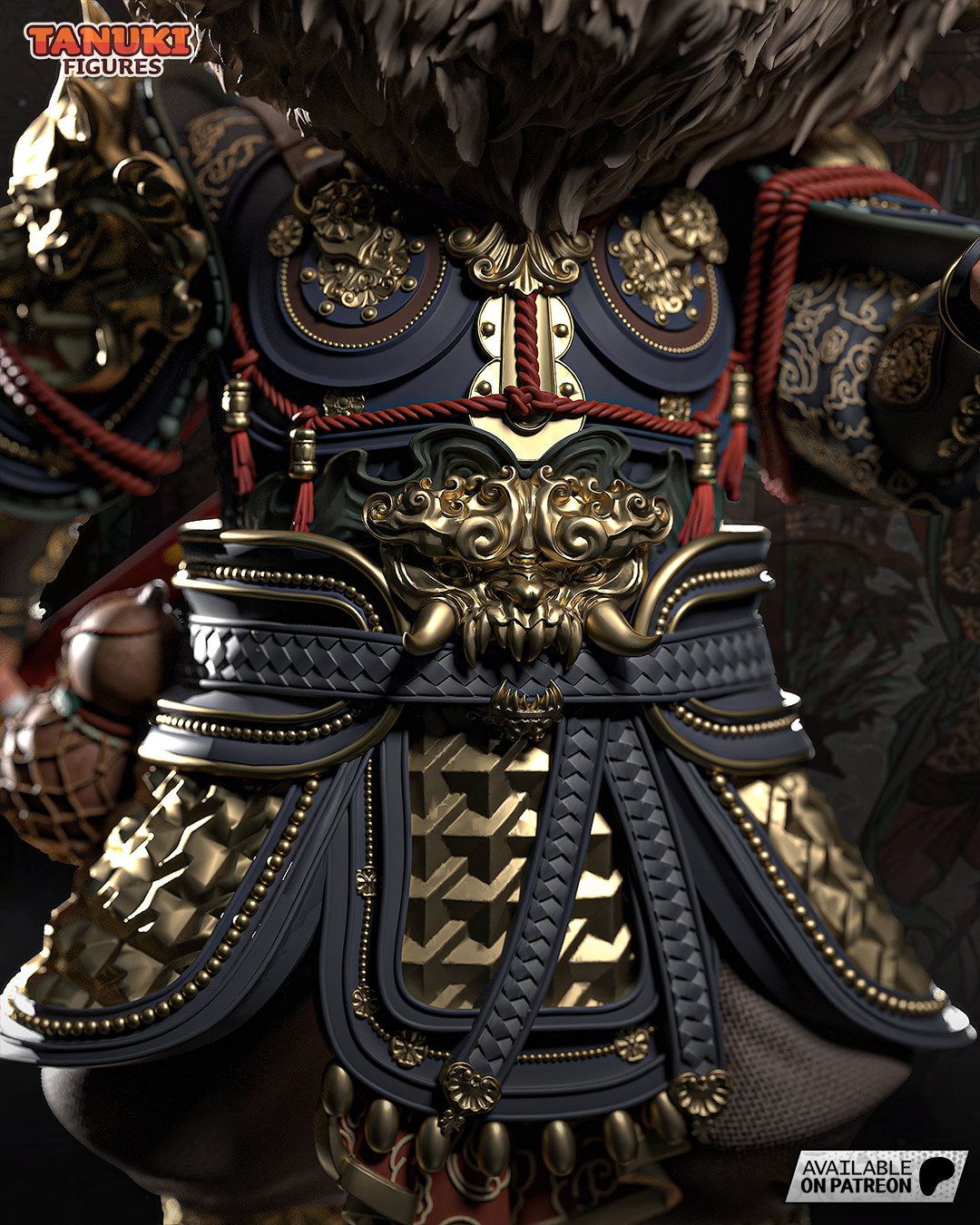 Sun Wukong (Black Myth Wukong) resin figure by Tanuki Figures — studio render 3