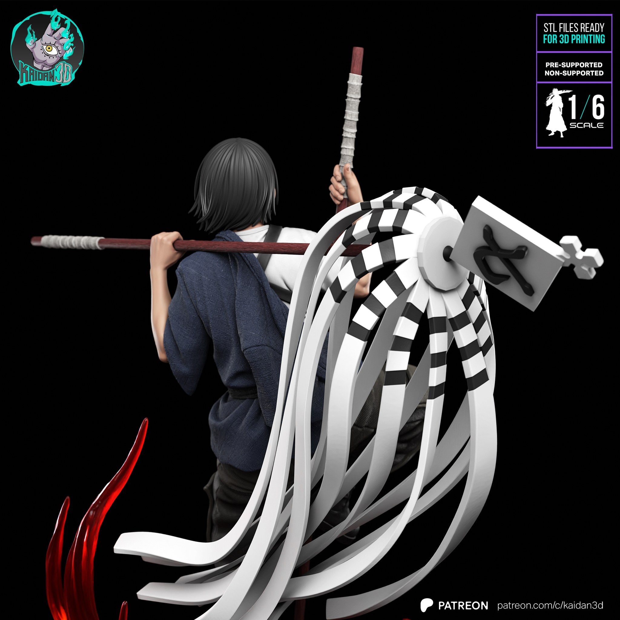 Benimaru Shinmon (Fire Force) resin figure by Kaidan 3D — studio render 7