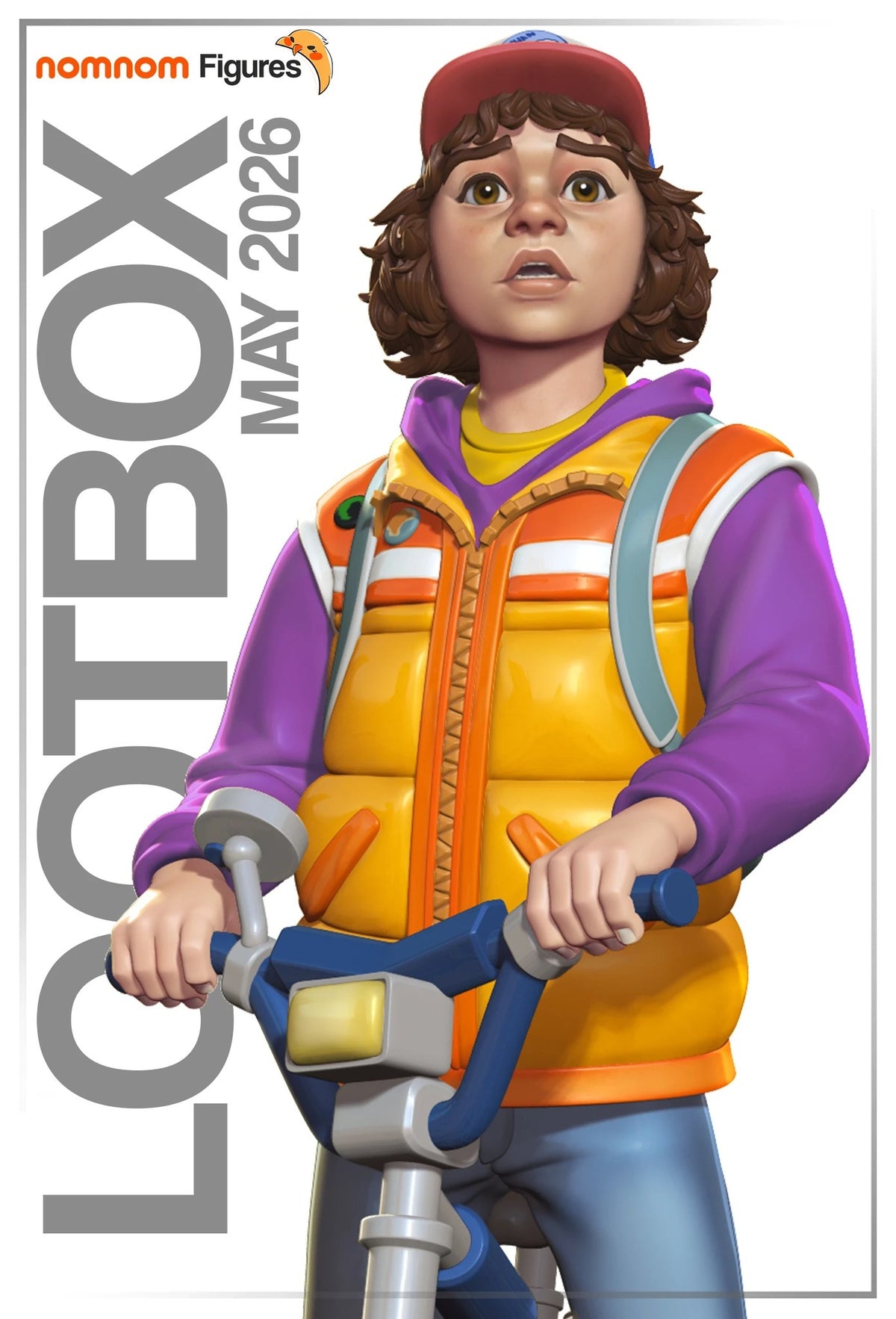 Dustin Stranger Things resin figure by NomNom Figures — studio preview 1