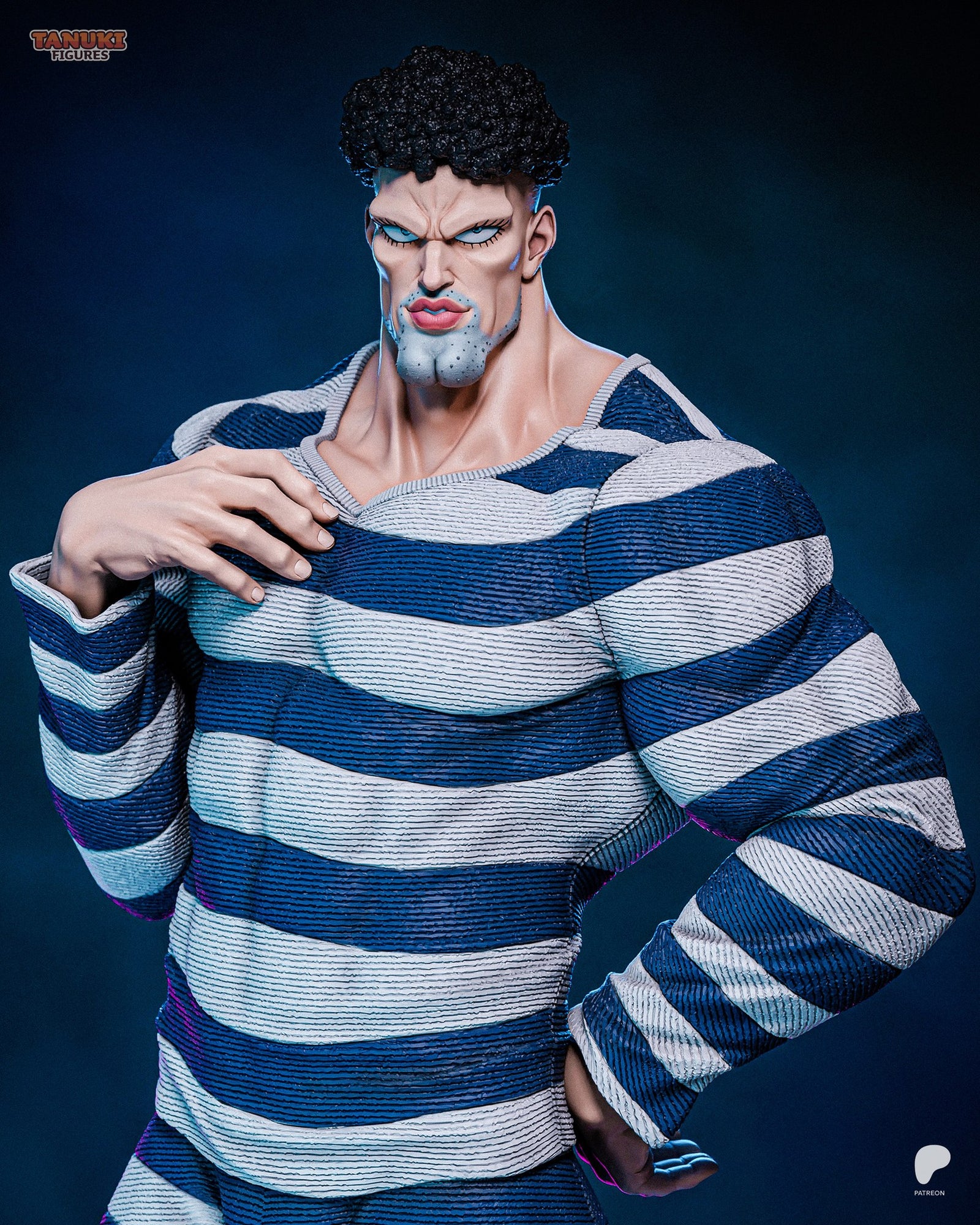 Puri-Puri Prisoner (One Punch Man) resin figure by Tanuki Figures — studio render 1