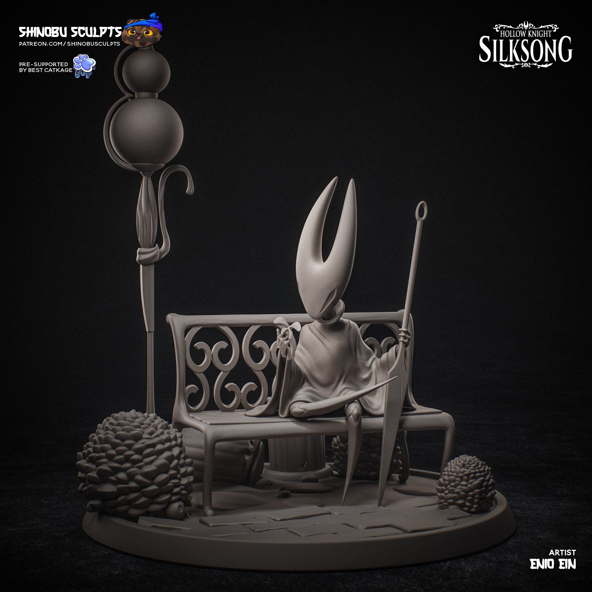 Hornet (Hollow Knight) resin figure by Shinobu Sculpts — studio render 5