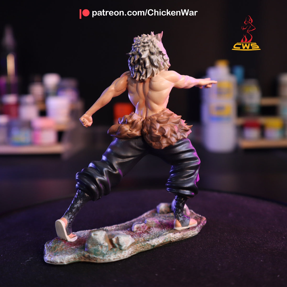 Inosuke Hashibira (Demon Slayer) resin figure by CW Studio — studio render 5
