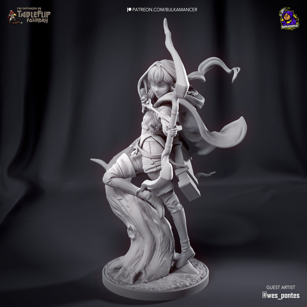 High-Elf Archer (Goblin Slayer) resin figure by Bulkamancer — studio render 13