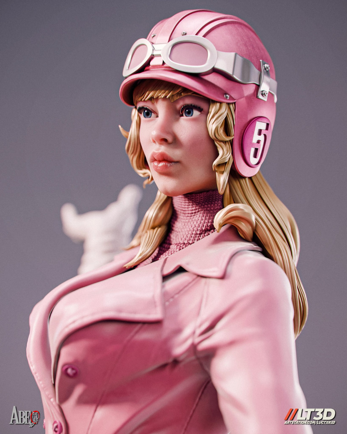 Penelope Pitstop (Wacky Races) resin figure by Abe3D — studio render 9