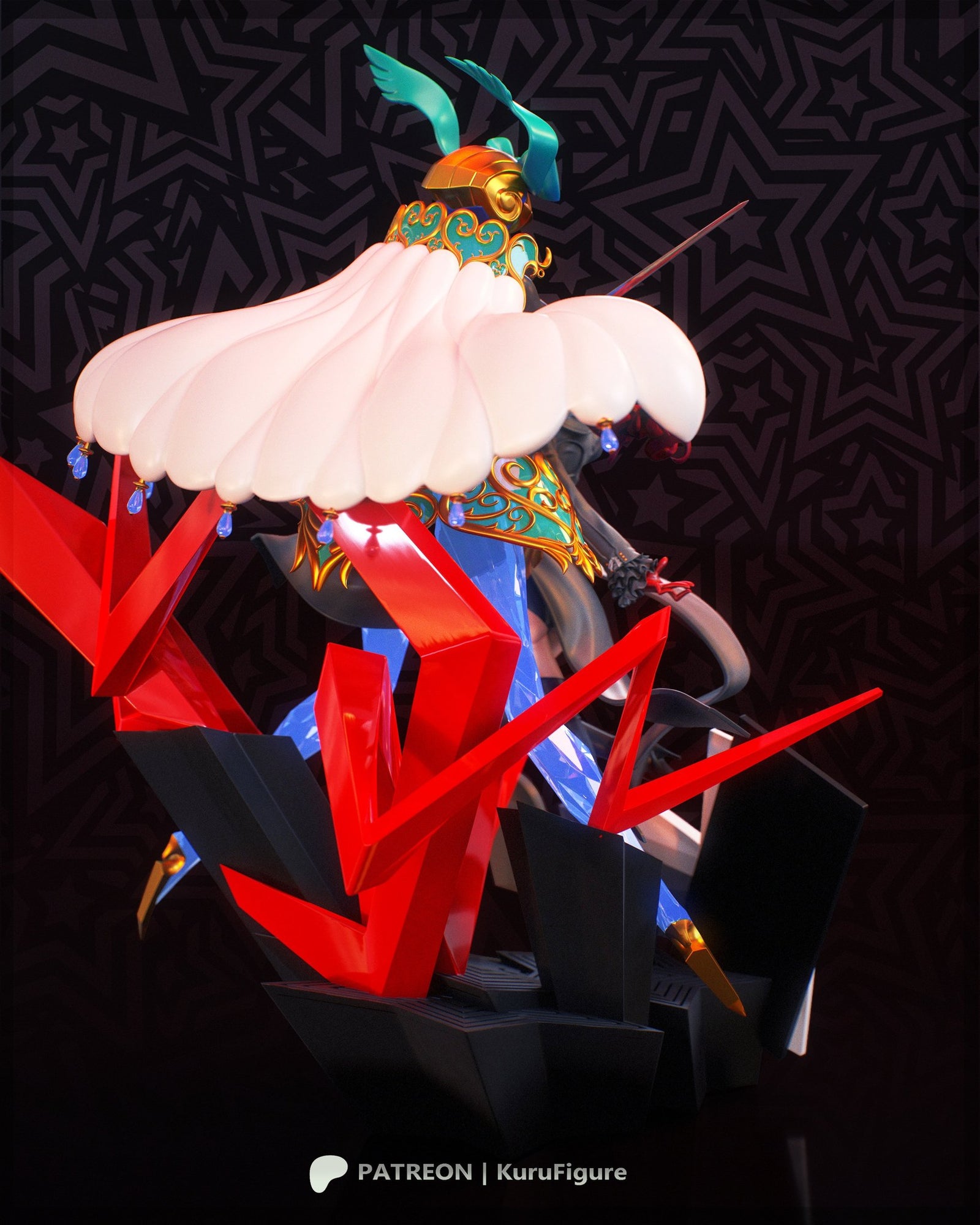 Sumire Yoshizawa (Persona 5) resin figure by Kuru Figures — studio render 2