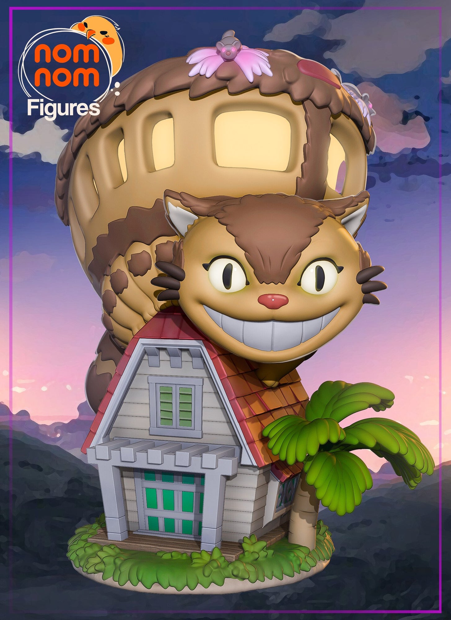 Catbus My Neighbor Totoro Chibi resin figure by NomNom Figures — studio preview 1